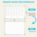 ONAVIA Weekly Calendar Dry Erase Board for Wall, Hanging 36"24" Double-Sided Magnetic Whiteboard with Hourly Slots, for Planning, Memo, to Do List, Home, Office, Work