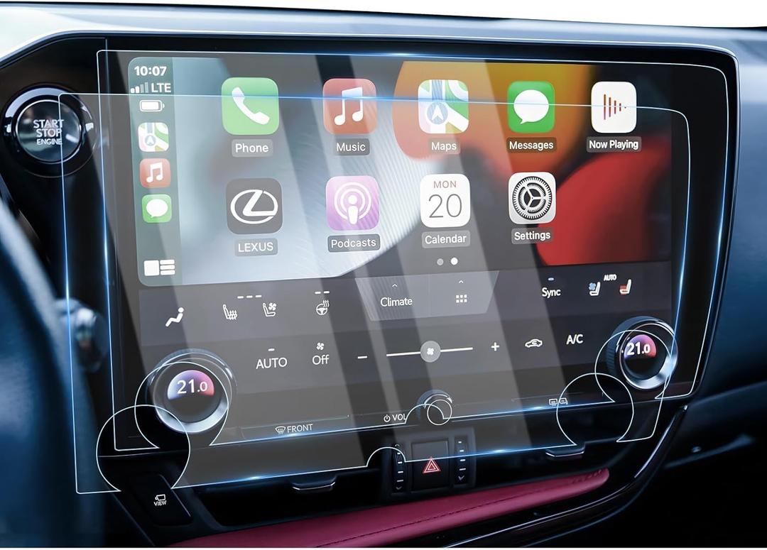 Karltys [Upgrade 2 Pack 2026 2025-2022 Lexus NX 14 Inch Screen Protector [No Glare & Fingerprint] for Models NX250 NX350 NX350H NX450h+ Touchscreen Tempered Glass Accessories Navigation Screen Cover