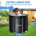 ONLYCARE Upgrade XXL 135 Gal Ice Bath Tub for Athletes - Cold Plunge Tub with Cover - Multiple Layered Cold Water Portable Ice Pod for Therapy Recovery at Home Outdoor Gym Use