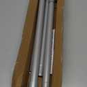 CorkLatta Silver Shower Curtain Rod 31 to 68 Inch,1 Inch Diameter Adjustable Spring Tension Stainless Steel Telescoping Rod,Easy Install,No Rust