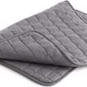 YnM Portable Weighted Lap Blanket for Adults, Perfect for Relaxation, Lounging, Napping, Sleeping & Travel(29x24 Inches, 7 Pounds, Dark Grey)