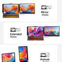 Laptop Screen Extender, 14" FHD 1080P IPS Dual Laptop Monitor Extender, Plug n Play Portable Travel Monitor for Laptops 13.3"-17" with HDMI/USB-A/Type-C, Compatible with Windows Mac Chrome Android