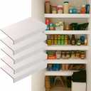 White Shelf Covers for Wire Shelving 24x12 Inch 5-Pack, Instant PVC Wood Look for Pantry, Closet & Kitchen, DIY Trimmable & Odorless