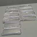 Sanwuta 6 Pcs Clear Hard Zipper Case Hard Plastic Zipper Pouches Transparent Makeup Bag Pencil Pouches for Travel Snacks Christmas Trinket Storage Organizer Box(White,7.87 x 2.56 x 1.57 Inch)