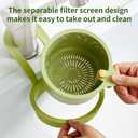 Silicone Sink Strainer Basket, Kitchen Sink Drain Strainer Basket Food Waste Catcher, Press Dumping & Faucet Hanging Design, Corner Colander Food Drainer Waste Filter Accessories for Sink (Yellow)