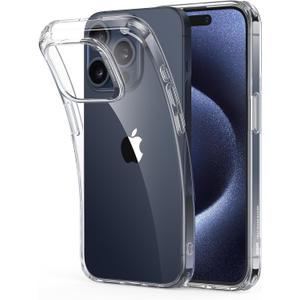 ESR Clear Case for iPhone 15 Case, Shockproof Thin Cover, Yellowing-Resistant Slim Transparent TPU Phone Case, Zero Series, Clear