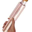 TYMO CurlPro Plus Automatic Rotating Curling Iron - Upgraded Long Barrel Curling Wand for Long Hair, Ceramic Hair Curler for Women, Anti-Scald, 600M Ionic, Dual Voltage, Gold Blush, 1 1/4 Inch