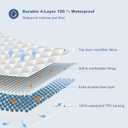 GRT Twin Waterproof Mattress Pad, 100% Waterproof Quilted Fitted Mattress Protector, Noiseless Hollow Cotton Mattress Cover, Fitted 8"-19" Deep, Dust Proof