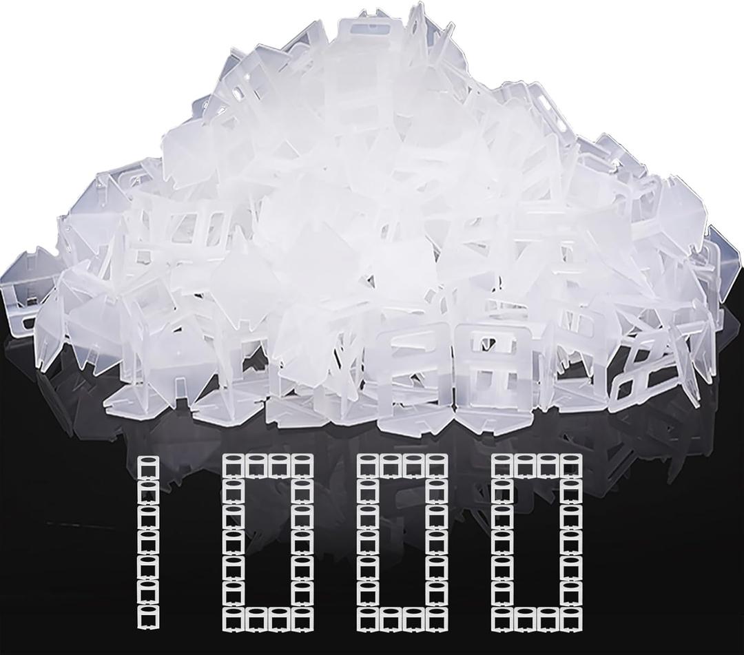 DGSL Tile Leveling System, 1000-Piece 1/16" Tile Spacers Clips Tile Tools, Tile Installation Tools for Professional Ceramic Tile and Stone Installation