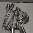 Modern Sputnik Chandelier Ceiling Light Fixtures, 6-Lights 22 Mid Century Industrial Metal Semi Flush Mount for Dining Room, Bedroom, Living Room-Glossy Silver