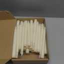 Baquler 50 Pcs 8.5 Inches Flameless Taper Candles Bulk Battery Operated Taper Candles Ivory LED Candlesticks Flickering for Christmas Wedding Home Decor