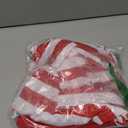 Yolyoo Adult Men Red and White Striped Tee Long Sleeve Shirt Glasses Hat Costume Set for Halloween Cosplay Party XXL