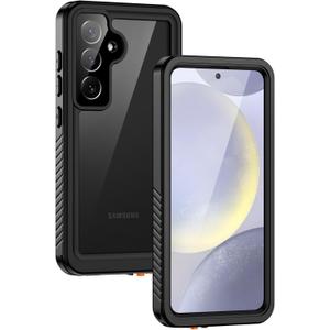 Lanhiem for Samsung Galaxy S24 Phone Case IP68 Waterproof Dustproof, Built-in Screen Protector, Rugged Full Body Shockproof Protective Cover for Galaxy S24 5G 6.2 Inch, Black