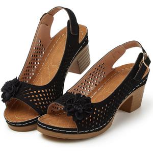 Epsion Women's Platform Heels Block Chunky Sandals Open Toe Ankle Strap Shoes Fashion Dress Summer Beach Sandal 2026, Size 39