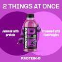 Protein2o 2-in-1 Clear Whey Protein & Electrolyte Beverage, 15g Protein, Gluten-Free, 16.9 fl oz Bottles (12 Count), Grape (EXP 12/25/26)
