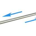 Suction Cup Extendable 17-29" Stainless Steel Towel Bar (Brushed Nickel)