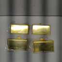 Gold Metal Stocking Holders - Set of 4, Weighted Hangers with Non-Slip Pads, Flat Design for Mantle, TV Stand, Staircase, Dresser