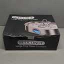 3.4Gal Dog Water Fountain for Large Dogs, 13L Stainless Steel Large Pet Fountain with Deeper & Wider Drinking Area, Automatic Dog Water Bowl Dispenser with Water Window (Silver)