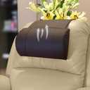 Breathable Perforated Leather Recliner Memory Foam Head Pillow - Non-Slip Base with Adjustable Neck Support in Chocolate, for Recliners, Sofas, and Loveseats, Ensuring Unmatched Relaxation