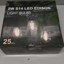 BRIMAX 25 Pack 2W S14 Replacement LED Light Bulbs for Outdoor String Lights, 2200K Warm White, Shatterproof & Waterproof,E26 Medium Base Vintage Edison Light Bulbs