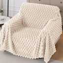 Luxury Premium Rabbit Wool Plush Fluffy Sofa Cover, Sofa Throw for 1 Seater Sofa, 35.4"x70.9"