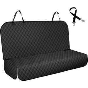 Meolsaek Car Seat Cover for Dogs, Non-Slip Rear Waterproof Car Bench Seat Cover for Back Seat, Dog Car Seat Cover for Trucks SUVs Most Cars (Bench)