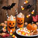 2 x 80 Pcs Fake Candy Corn Pumpkin Fall Resin Mini Pumpkin Halloween Resin Charms for Craft Making Artificial Candy Decorations for DIY Halloween Fall Thanksgiving Handmake Decor