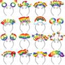 Blosssound 16 Pcs Rainbow Headband Gay Pride Headband LGBT Hair Hoops Rainbow Hair Accessories Headwear for Gay Pride Lesbian LGBTQ Party Favors Supplies Costume Outfits Equality Parade Decorations