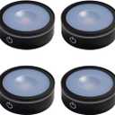 LED Crystal Display Base - 6-Color Touch Light for 3D Art, Home Decor & Gifts (2.68in Round ABS, 7oz) Set of 4