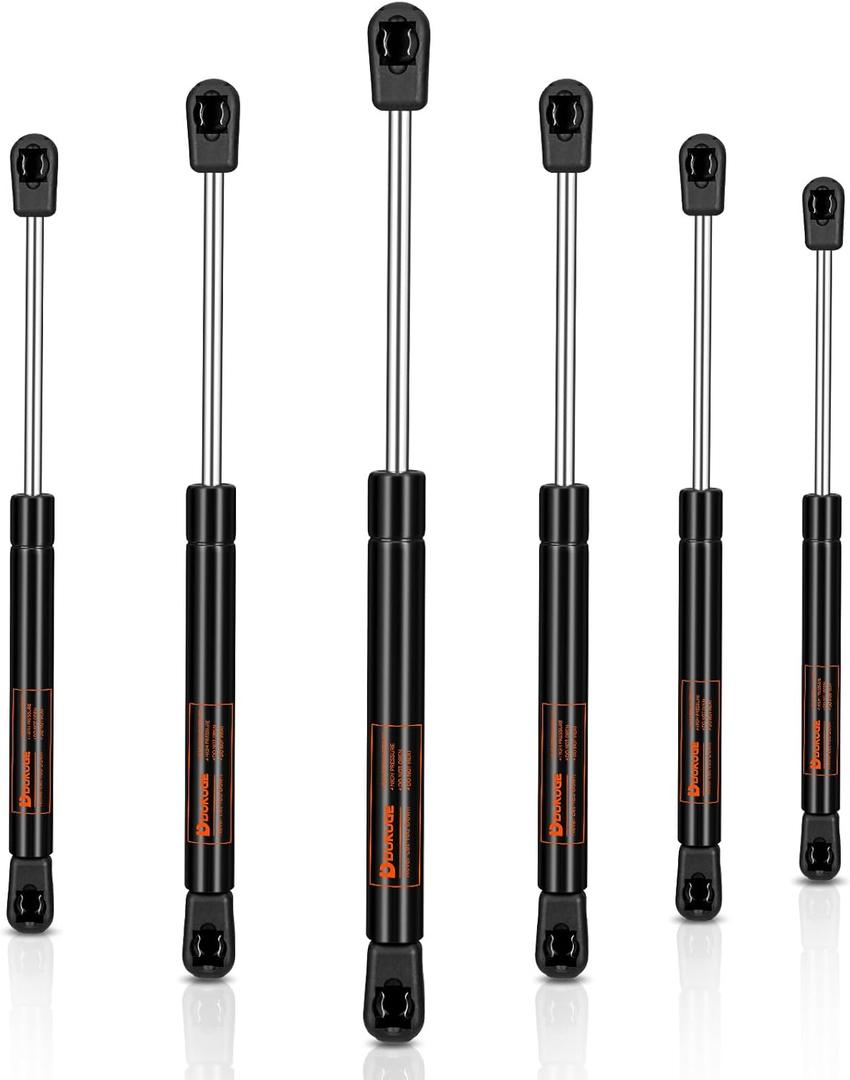 10 inch 22lbs Gas Struts, 6 PCS 10in Gas Shock Lift Spring Prop for ruck Pickup Tool Box Lid Weatherguard Aluminum UWS Toolbox Boat Storage Lid RV Cabinet Door