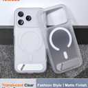 Temdan Designed for iPhone 17 Pro Max Case, [Built-in Invisible Kickstand][Compatible with MagSafe][Military Grade Shockproof] Slim Translucent Matte Phone Case 6.9 inch (Clear Matte)
