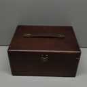 Wooden Storage Box, 12.6x9.25x6 inches X-Large Wood Gift Box with Hinged Lid Thicken Vintage Decorative Boxes for Jewelry Keepsake Gift Treasure, Memory Box, Brown