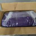 TAIMIT Purple King Comforter Set - 7 Pieces, Bed in a Bag Bedding Sets with All Season Soft Quilted Warm Fluffy Comforter,Flat Sheet,Fitted Sheet,2 Pillow Shams,2 Pillowcases | Breathable material