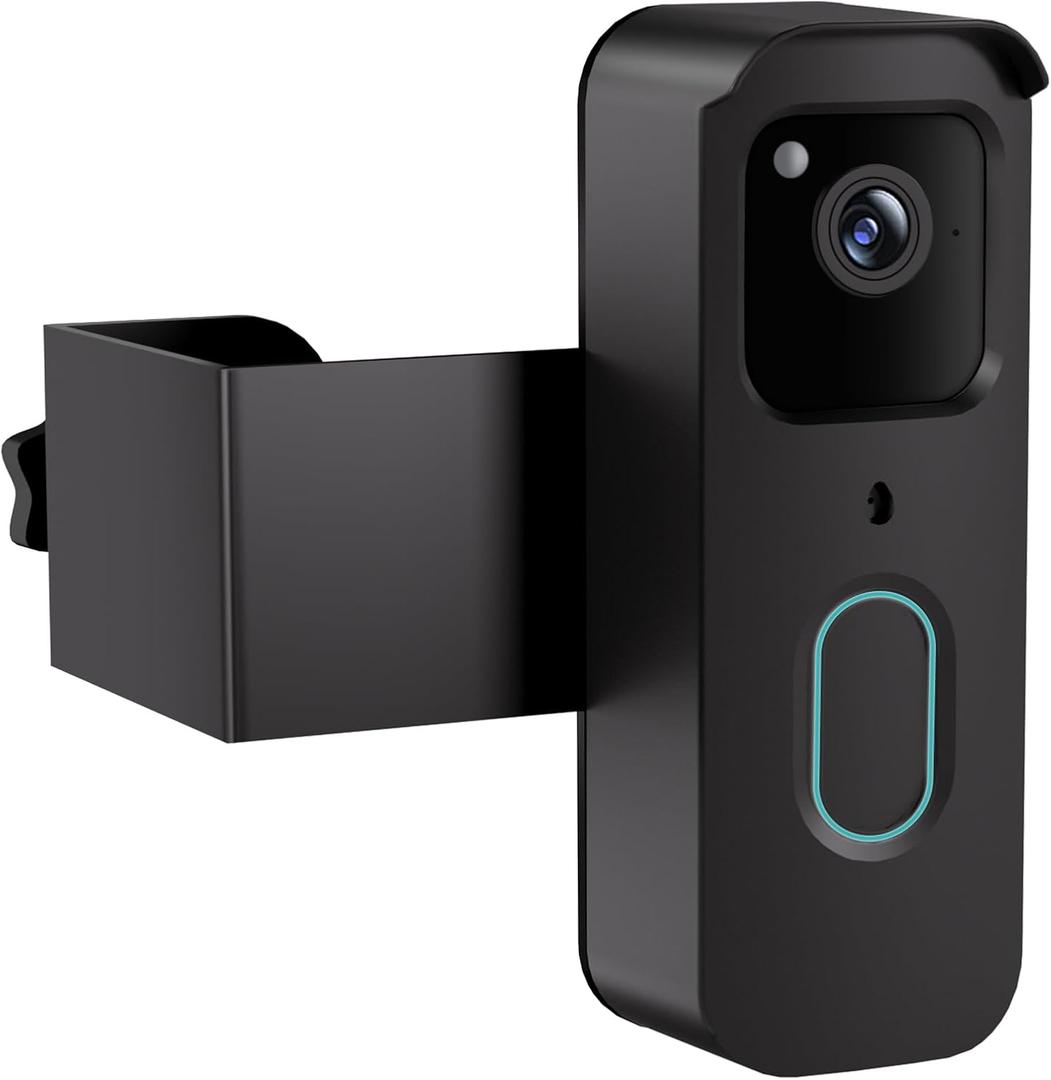 Anti-Theft Blink Doorbell Mount, No-Drill Doorbell Door Mount Bracket for Blink Video Doorbell 2 Gen, Not Block Doorbell Motion Sensor Blink Doorbell Accessories for Houses Apartments Office (Black)