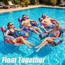 4 Pack Pool Floats Chairs Adult Inflatable Pool Lounge Chairs Aesthetic Adjustable Fabric Water Floating Hammock for Summer Beach Lake Backyard Parties
