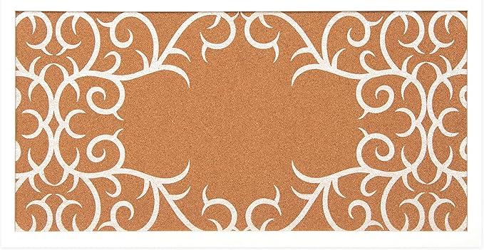 gasaré, Extra Thick, Cork Board for Walls, Bulletin Board, Pin Board, Decorative, Solid Frame, Install Horizontal or Vertical, for Home and Office, Push Pins Included, 23 x 13 Inches, White