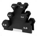 BalanceFrom Neoprene Coated Iron Dumbbell Hex Weights Set with Stand – Color-Coded or Black Options with Non-Slip Grip for Strength Training, Resistance Workouts, and Home Gym Fitness