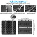 Plastic Interlocking Deck Tiles 36 Pack (36 Sq Ft) - 12"x12" Waterproof Indoor Outdoor Patio Flooring, Snap Together Anti-Slip Decking Tiles for Balcony Porch Poolside Backyard Garage, Dark Grey