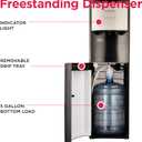 Frigidaire, 5 Gallon Bottom Loading Hot and Cold Water Dispenser, Stainless Steel
