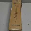 Dog Stakes for Outside Hold up to 250Lbs Dogs Heavy Duty Tie Out Tether Leash Chain for Yard Outdoor Camping Screw in Ground Anchor Set 13 inch Black, 15 FT Steel Cable