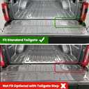 LASFIT Truck Tailgate Mat for Ford Super Duty F250 F350 F450 2026 2025 2024 2023 Truck Bed (Not Fit Optional with Tailgate Step) All Weather Protector TPE Tailgate Liner,1pc Black