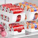 Sotfamily FIFO Soda Can Organizer for Pantry/Fridge, Automatic Rolling Pop Can Dispenser/Storage/Holder/Container for Refrigerator or 12" Deep Shelf, Space-Saving Drink Organizer for 24 Standard Cans