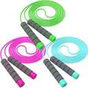 Jump Rope For Kids,Jump Rope Kids,Adjustable Soft Skipping Rope,Toddler Jump Rope With Skin-Friendly Foam Handles For Kids, Boys,Girls,Women, Men,Exercise Activity,Outdoor Fitness No pink rope