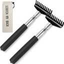 2 Pack Oversized Portable Extendable Back Scratcher, Upgraded Metal Stainless Steel Telescoping Back Scratcher Tool with Canvas Carrying Bag