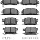 D1451 D1506 8pcs Ceramic Front Rear Brake Pads Set With Clips Fit For Honda Accord 2008 2009 2010 2011 2012,For Acura TSX 2009 2010 2011 2012 2013 2014