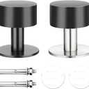 2 Pcs Door Stoppers, Heavy Duty Modern Cylindrical Doorstops Without Drill, Rubber Bumper Adhesive Door Stop Wall Protector,2.36inch