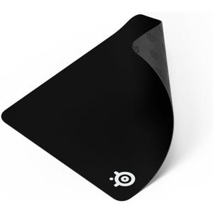 SteelSeries QcK Large Gaming Mousepad  Black  Non-Slip Silicone Rubber Base  Peak Tracking and Stability  Optimized for Gaming Sensors  490 mm x 420 mm  FPS, MOBAs, RTS, MMO