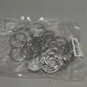 Curtain Rings with Eyelets, Curtain Hooks Rings 2 Inch 36 Pack, Rust-Resistant Metal, Fits Rod Up to 1.5 inch, Hang Curtains and Shower Curtains (Nickel)