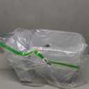 Plastic Storage Bins with Lids 6 Packs, 7 Quart Storage Organizer Bins with Buckle-Up Latches and Handle, Stackable Storage Containers for Home Pantry Office Classroom Organization, Clear (Black)