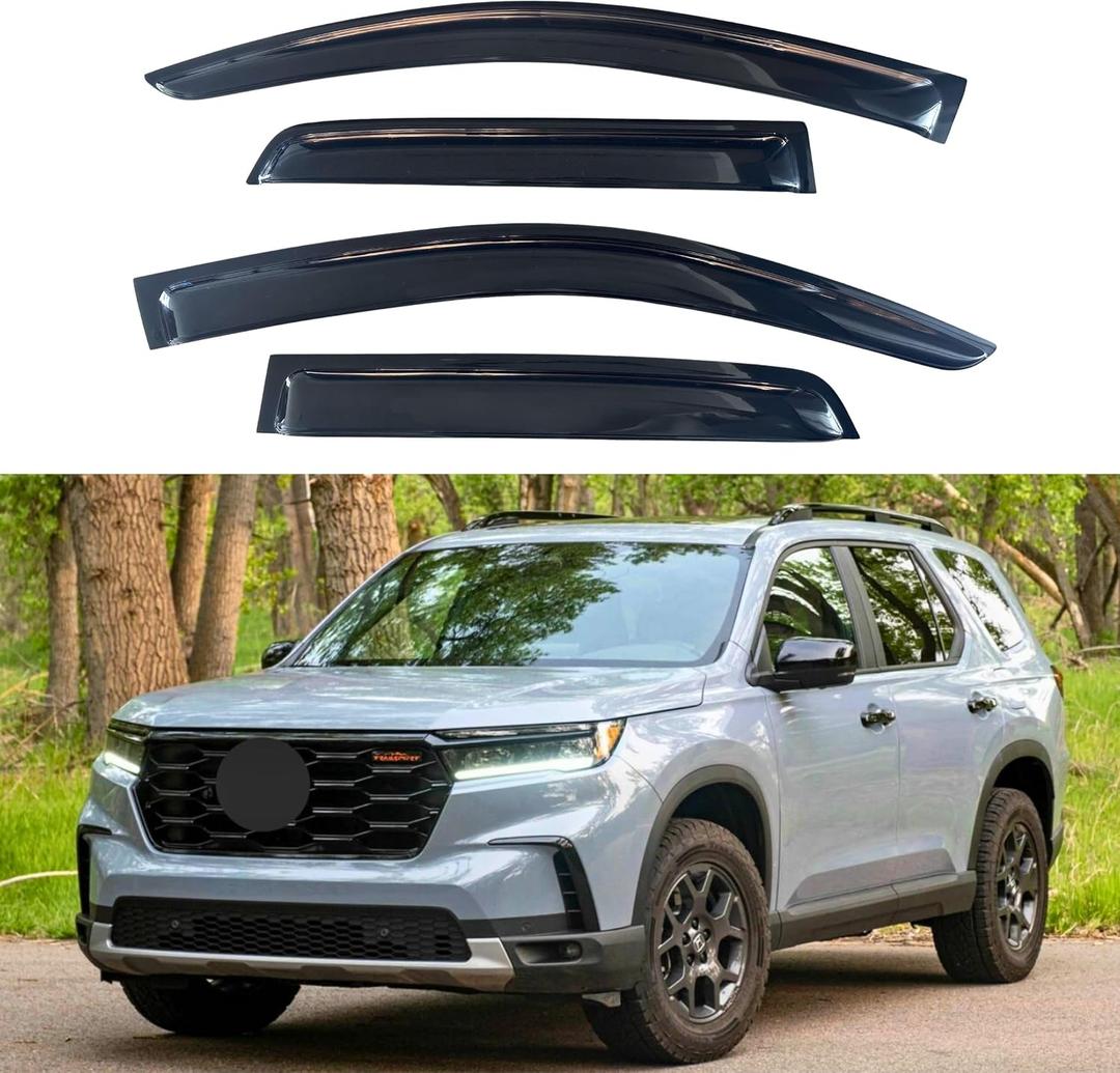 IG Window Visors Fit for 2023-2026 Honda Pilot, Out-Channel Rain Guards Vent Wind Deflectors 4PC, Car Accessories for 23-26 Pilot